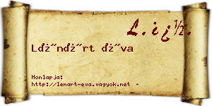 Lénárt Éva névjegykártya